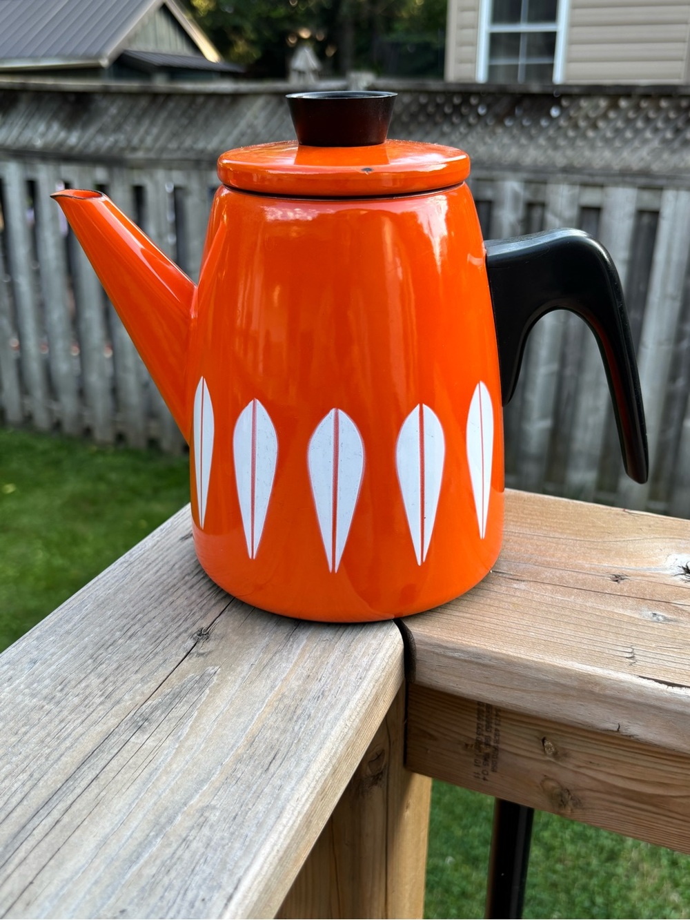 Catherine Holm Lotus Orange Coffee Pot